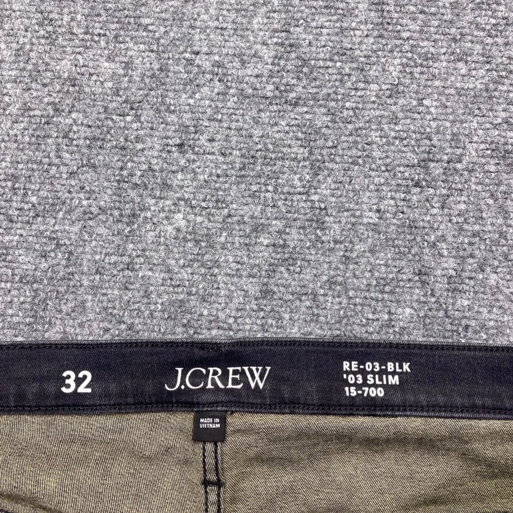 J.Crew 03 Slim Straight Leg Jeans Womens 32 Faded Black CF500 High Rise Stretch